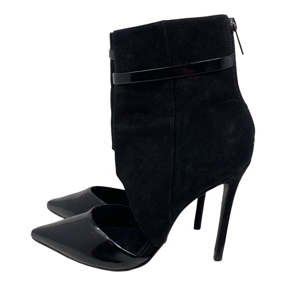 Elegant Black Women's Ankle Boots - Picture 2 of 10